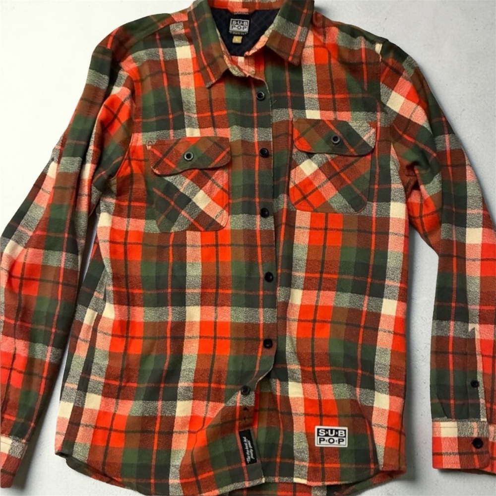 Men's Casual Plaid Shirt - Red and Green